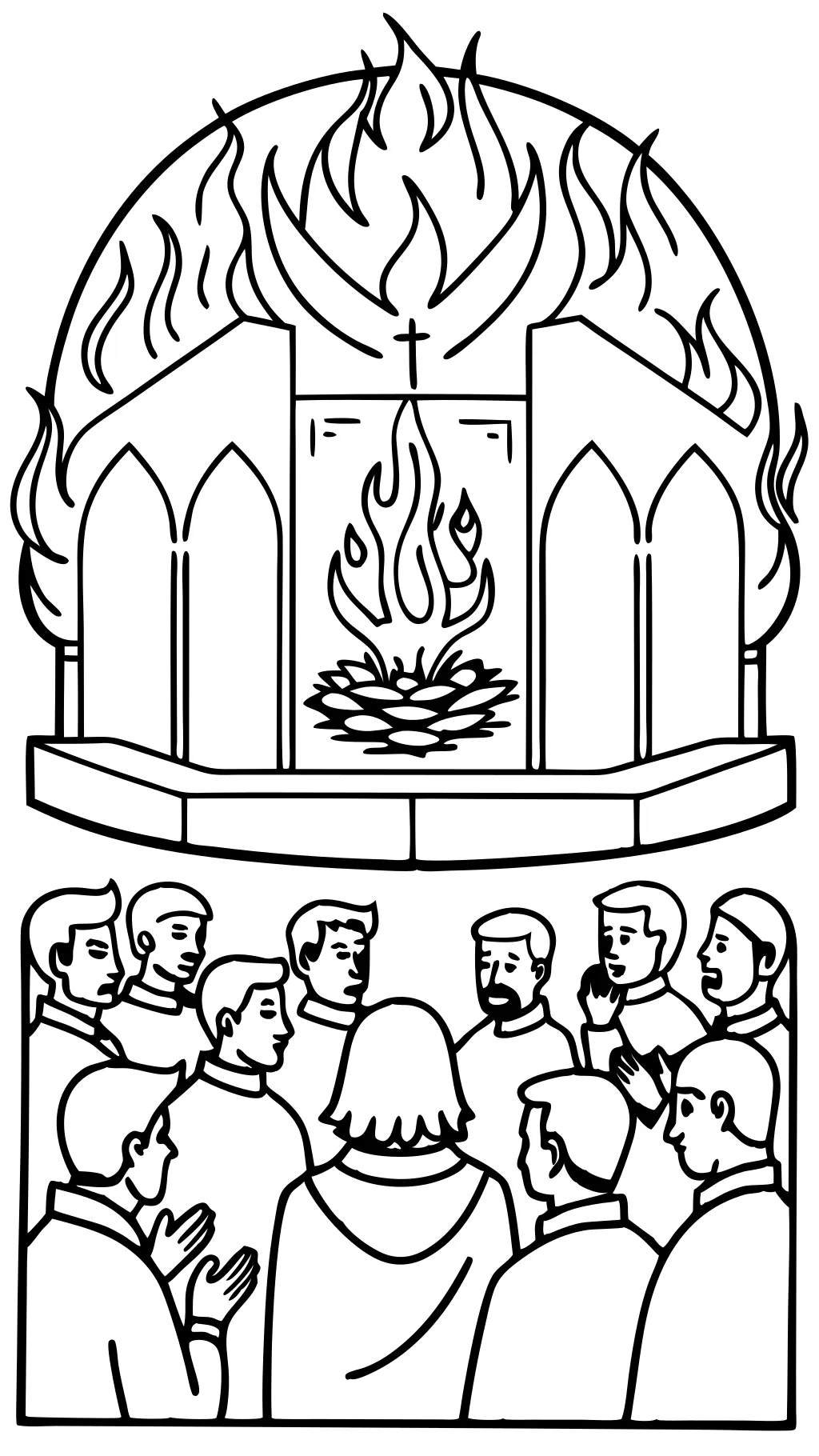 pentecost coloring page